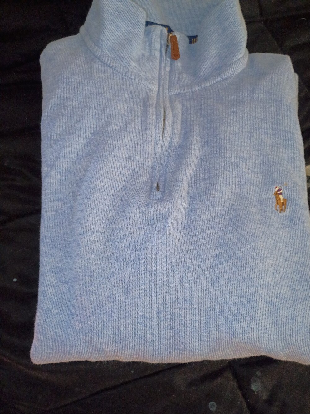 Polo by Ralph Lauren Light Blue Half-Zip Sweater